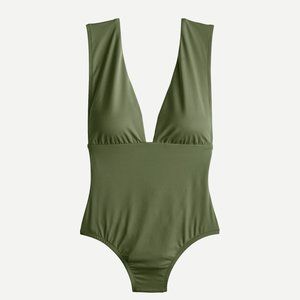 [New] J.Crew Plunge V-neck one-piece swimsuit